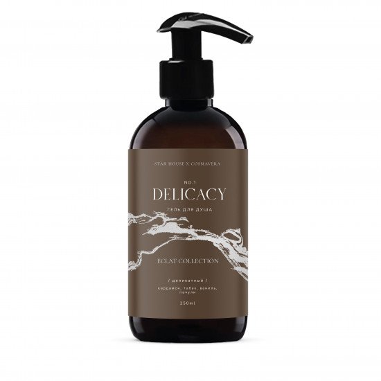 Гель для душа "Delicacy Eclat Collection", Кардамон, табак, пачули, ваниль, 250мл